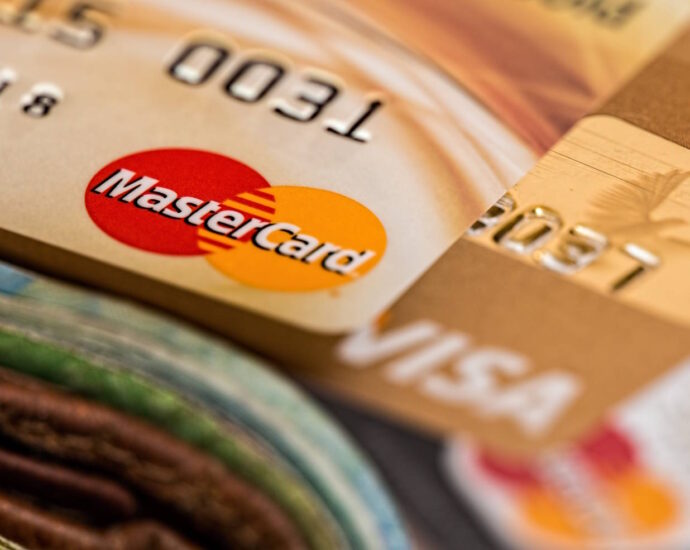 image of gold MasterCard credit card