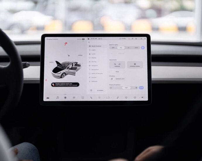 photo of car touchscreen