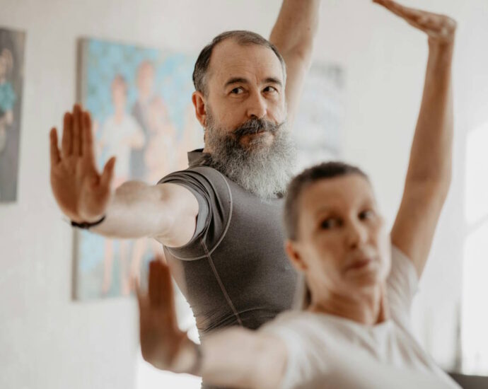 older couple exercising